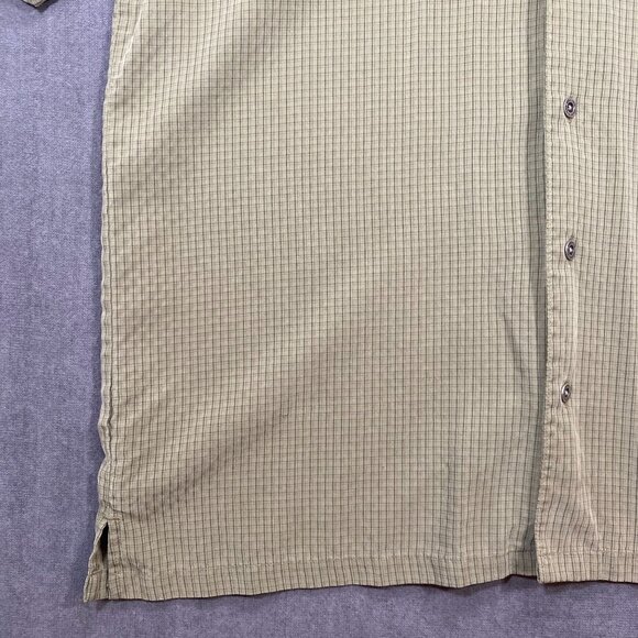 Columbia Mens Green Plaid Short-Sleeve Button-Up Shirt L Lightweight Modal Blend - Picture 8 of 13